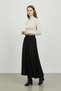Women's Hidden Zipper Open Hem Skirt - 18264Etk Black