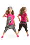 Zebra Fashion Girl's T-shirt Capri Shorts Set - 3
