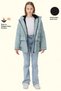 Girl's Mint Green Fur Water and Windproof Hooded 3 Winter Coats & Parkas