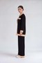 Button-Detail Pantsuit, Black - Dark Beige - 2