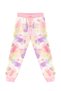 Unicorn Batik Patterned Girls' Tracksuit Set with Kangaroo Pockets - 8