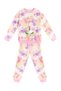 Unicorn Batik Patterned Girls' Tracksuit Set with Kangaroo Pockets - 4