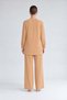 Mustard-Colored Tunic Set with Chiffon Details and Buckle Detail - 3