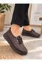 Women's Tan Brown Skin Daily Comfortable Orthopedic Non-Slip Sole Ballerina Shoes