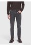 Anthracite Straight Slim Fit Denim Cotton Blended Trousers - 3