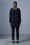 Leather Detailed Stone Embellished Tunic Black - 3