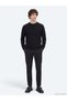 Black Crew Neck Jacquard Knitwear Sweater - 3