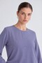 Chiffon-Detailed Tunic Set, Anthracite - 4