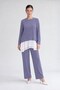 Chiffon-Detailed Tunic Set, Anthracite