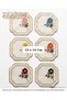 Premium Set of 6 Cocktail and Coffee Coasters with Colorful Flower Embroidery 02 - 6