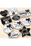 12-Pack Bachelorette Black Bow Themed Speech Balloons Henna Night Wedding Bride to Be Photo Shoot Hand Banner Bachelorette Set - Bride to Be - Almost Mrs - Bride's Team - Cheers to Bride - 3