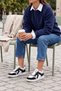 Women's Sneaker High Sole Suede Sports Shoes Aryan Black - 6