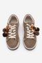 Women's Sneaker Thick Sole Denim Removable Beaded Buckle Sports Shoes Porento Beige Denim - 8