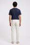 Zarse Men's Regular Tapered Fit Pants, Ecru - 3