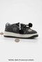 Women's Sneaker Thick Sole Denim Removable Beaded Buckle Sports Shoes Porento Black Denim - 8