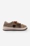 Women's Sneaker Thick Sole Denim Removable Beaded Buckle Sports Shoes Porento Beige Denim - 6