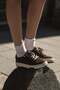 Women's Sneaker High Sole Lace-Up Sports Shoes Kotnel Brown Suede - 7