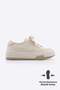 Women's Sneaker High Sole Lace-Up Linen Sports Shoes Kotnel Ecru - 3