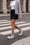 Women's Sneaker High Sole Sports Shoes Aryan Gray Suede - 6