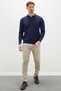 Patterned Apaş Collar Knitwear Sweater - 2