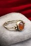 Copper-Brown Agate: Elegant, Delicate Design, Trendy Ring, Adjustable (Gift, Everyday, Versatile) - 3