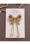 Colorful Stone and Pearl Dangle Figured Hair Clip - 2