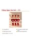 Red Christmas Tree Ornaments with Santa Claus Figures, Set of 3, Box 13x10 cm - 4