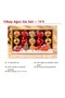 Set of 15 Red and Glittery and Embossed Christmas Tree Ornaments, Box 25x15 cm - 4