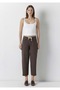 M1011274 Woven Trousers Loose Fit Straight Leg Jeans Women's Jeans Pants Brown - 3