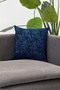 Navy Blue Geometric Patterned Textured Modern Decorative Throw Pillow Cover