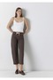 M1011274 Woven Trousers Loose Fit Straight Leg Jeans Women's Jeans Pants Brown - 2