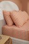 Kiremit Pöti Square Patterned Elastic Sheet Set - Single/Double/King Size - 4