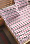 Pink Color, Zigzag Patterned Ranforce Fabric Fitted Sheet Set - Single/Double/Battal - 3