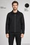 Men's Black Classic Collar Lined Cashmere Jacket