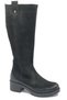 Genuine Leather Orthopedic Women's Riding Boots Black - 3