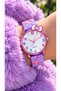 Purple Leather Cord in Stylish Gift Box, Bow Case (Anti-Allergic) Girl's Wristwatch+Bracelet - 2
