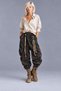 Bohem Style Vintage Washed Anthracite Loose Pants