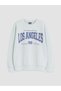 Seray New Season Blue Los Angeles-Printed Girls' Sweatshirt