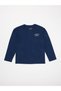 Ozmarka New Season Navy Blue Easy-To-Wear Boys' Pajama Set - 2