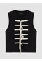 Ozmarka New Season Black Lace-Up Women's Knitwear Vest - 5