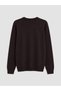 Özmarka New Season Burgundy Crew Neck Men's Knitwear Sweater - 7