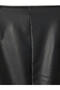 Ozmarka New Season Black Plus Size Leather Look Mini Skirt - 6