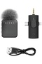 Professional Wireless Lavalier Microphone Compatible with Android and iPhone Type C Lightning and 35mm Jack Input Black - 6