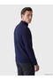Ozmarka New Season Navy Blue Stand Collar Men's Knitwear Sweater - 4