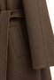 High Collar Belted Cashmere Brown Coat 14142 - 4