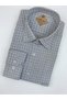 Men's Classic Wide Cut Long Sleeve Plaid Cotton Shirt with Pockets - 2