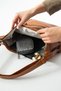 Tan Soft Leather Stylish and Convenient Multi-Compartment Large Size Backpack, Shoulder Bag and Crossbody Bag Three-In-One Women's Bag - 4
