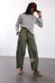 Ecru Sunlit Soul Printed Striped Thin Sweatshirt 4809 - 3