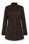 Collared Pocket Detailed Stand-Up Collar Brown Suit 2091 - 2