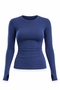 Blue Crew Neck Long Sleeve T-Shirt 2449
